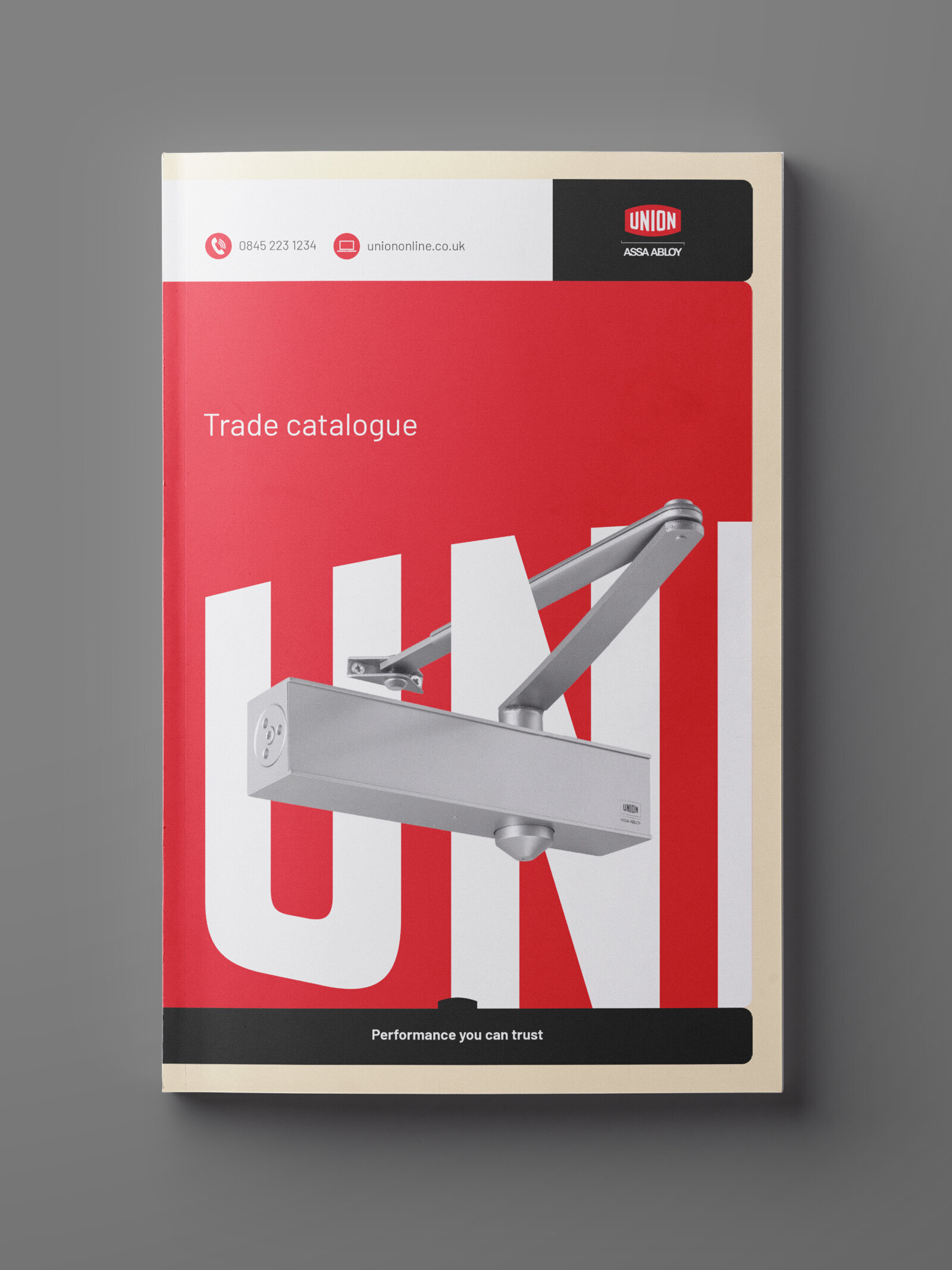 Printed trade catalogue featuring the refined Union logo