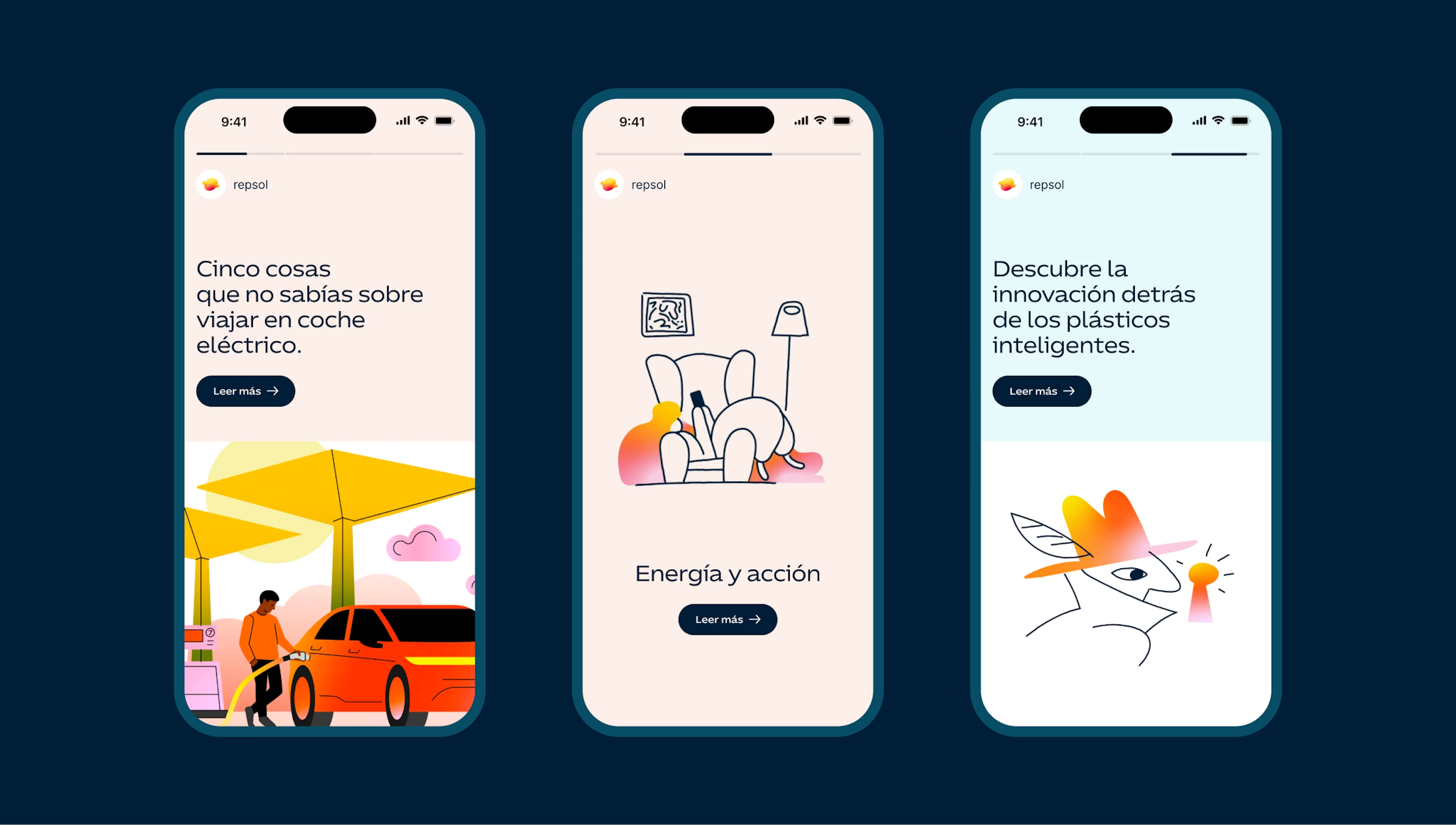 Repsol phone mockups