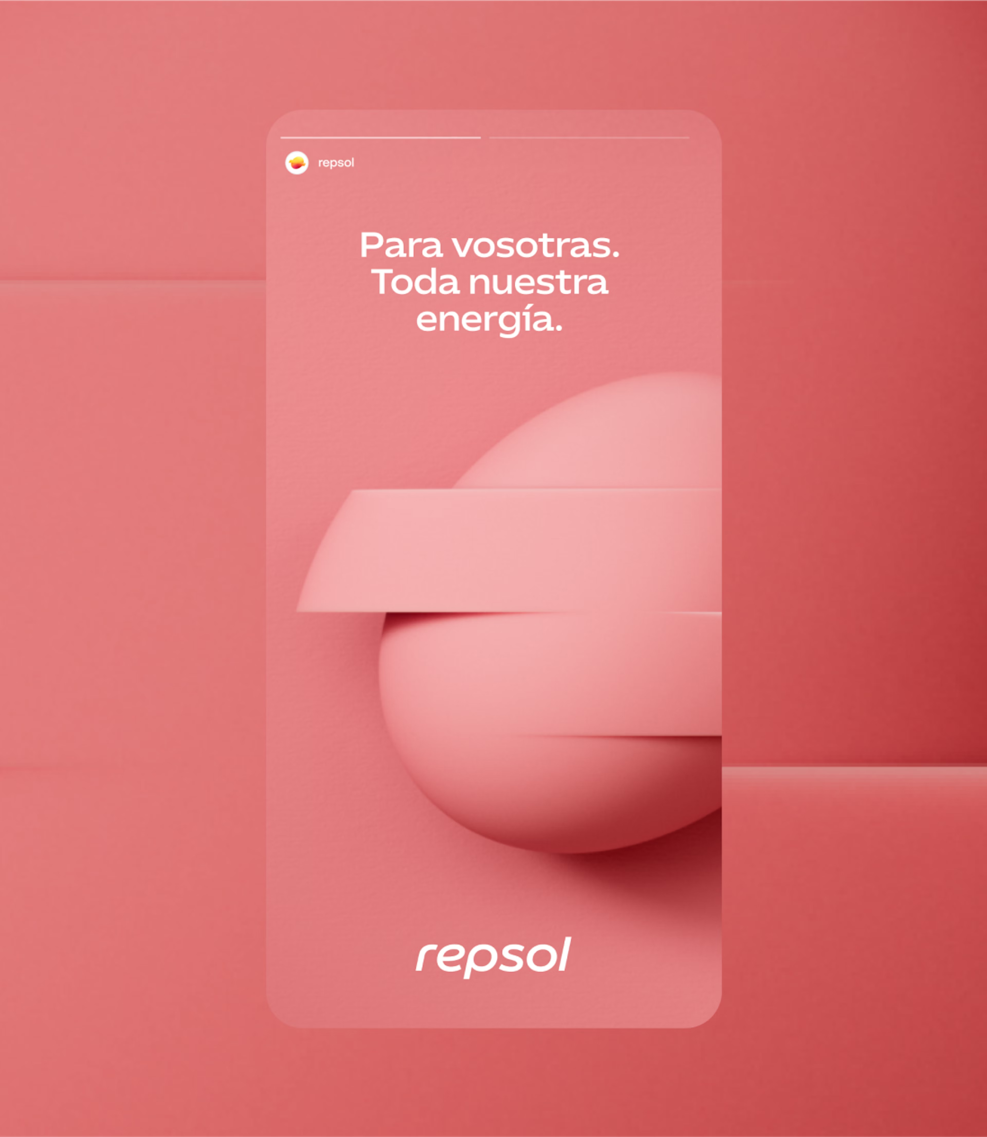 Mobile interface using Repsol Sole Display and the Repsol logo