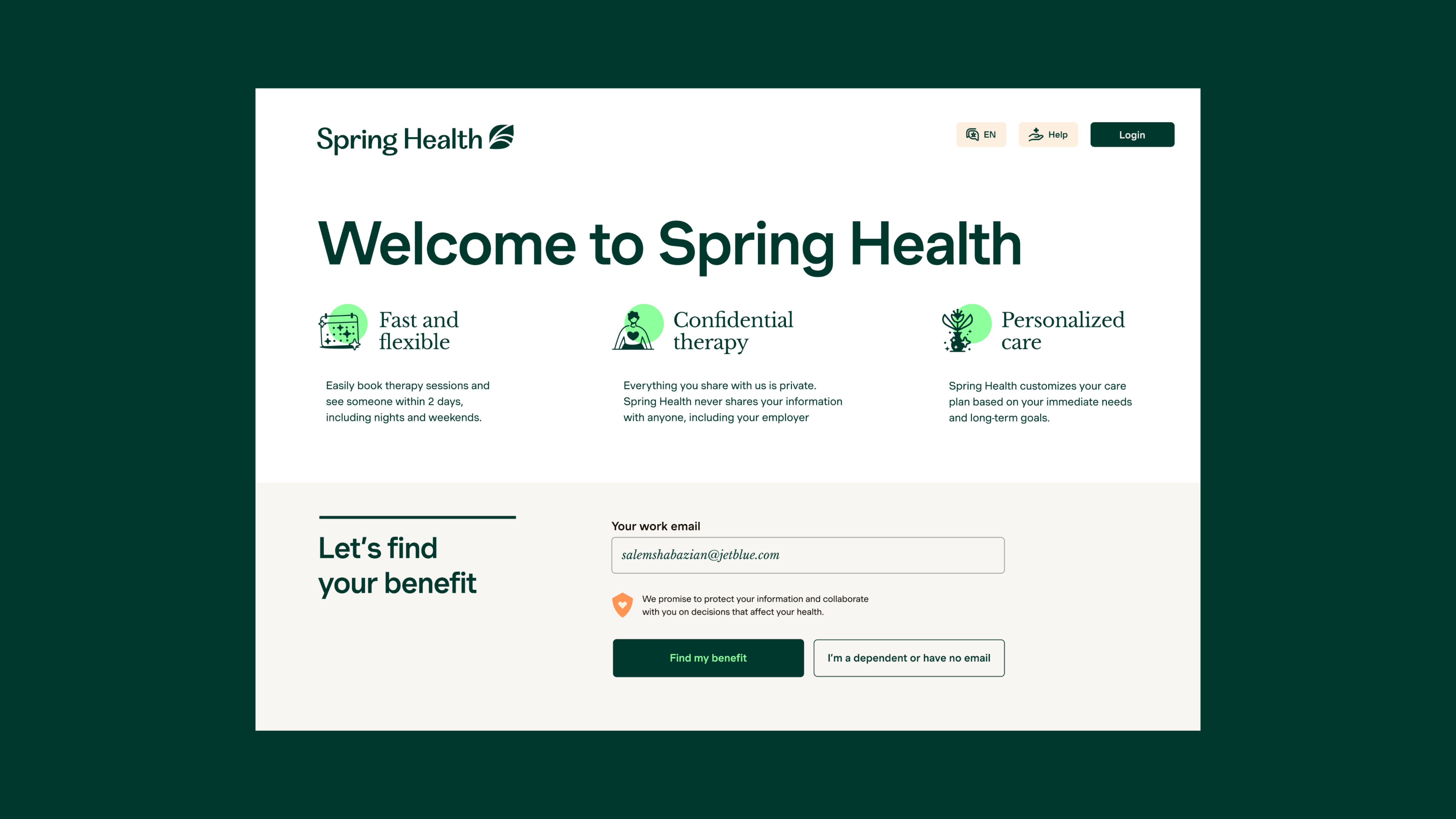 Dalton Maag | Portfolio: Logo Refinement: Spring Health